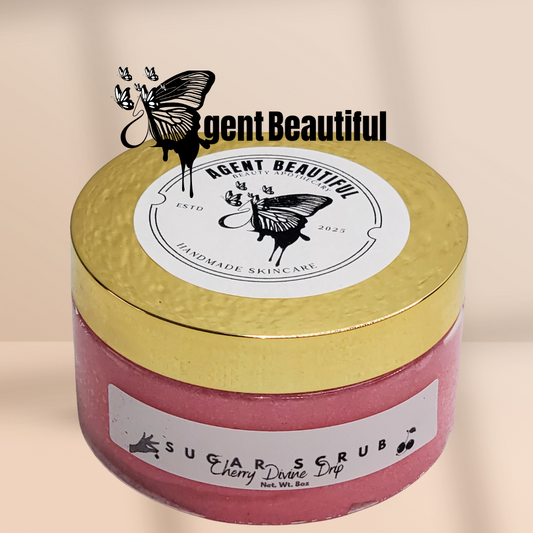 Cherry Divine Drip – Sugar Scrub | Exfoliating Body Polish | Handmade Skincare (8oz) 🍒✨