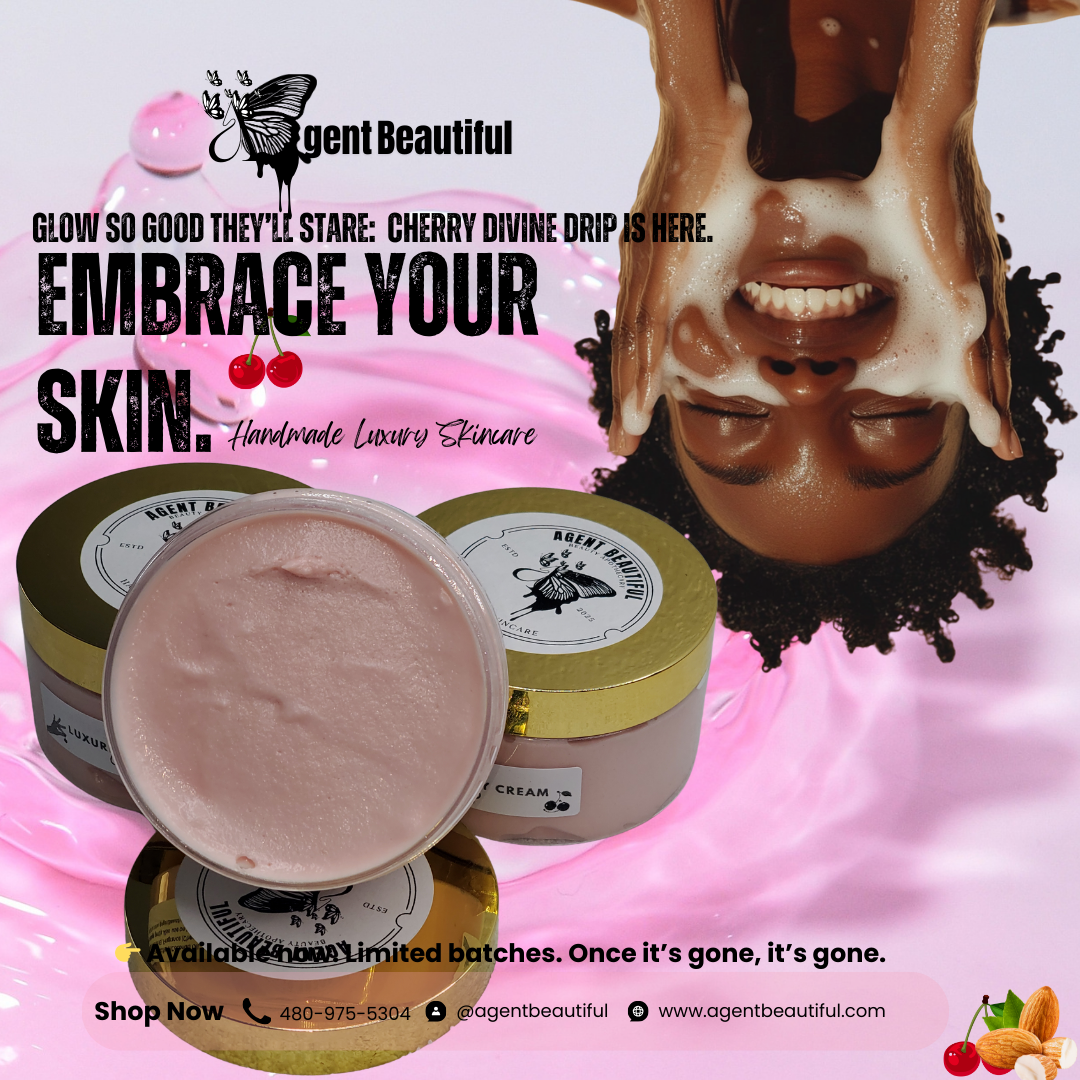 Cherry Divine Drip β Whipped Body Butter | Luxurious Cherry Moisturizer | Handmade Skincare (8oz) πβ¨