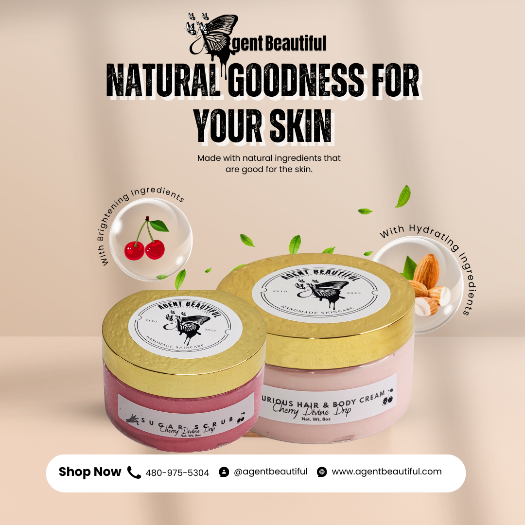 Cherry Divine Drip β Whipped Body Butter | Luxurious Cherry Moisturizer | Handmade Skincare (8oz) πβ¨