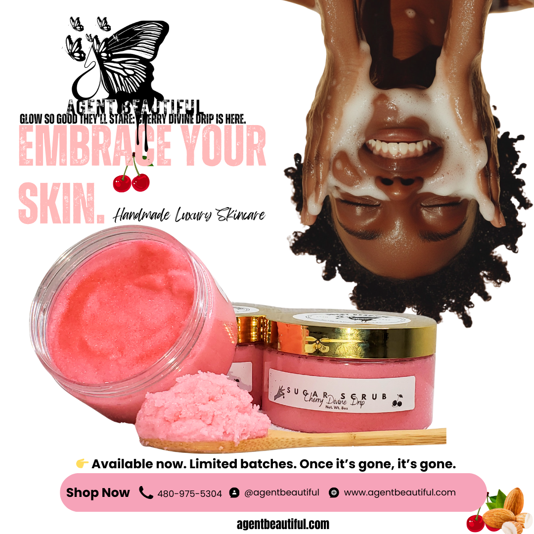 Cherry Divine Drip β Whipped Body Butter | Luxurious Cherry Moisturizer | Handmade Skincare (8oz) πβ¨